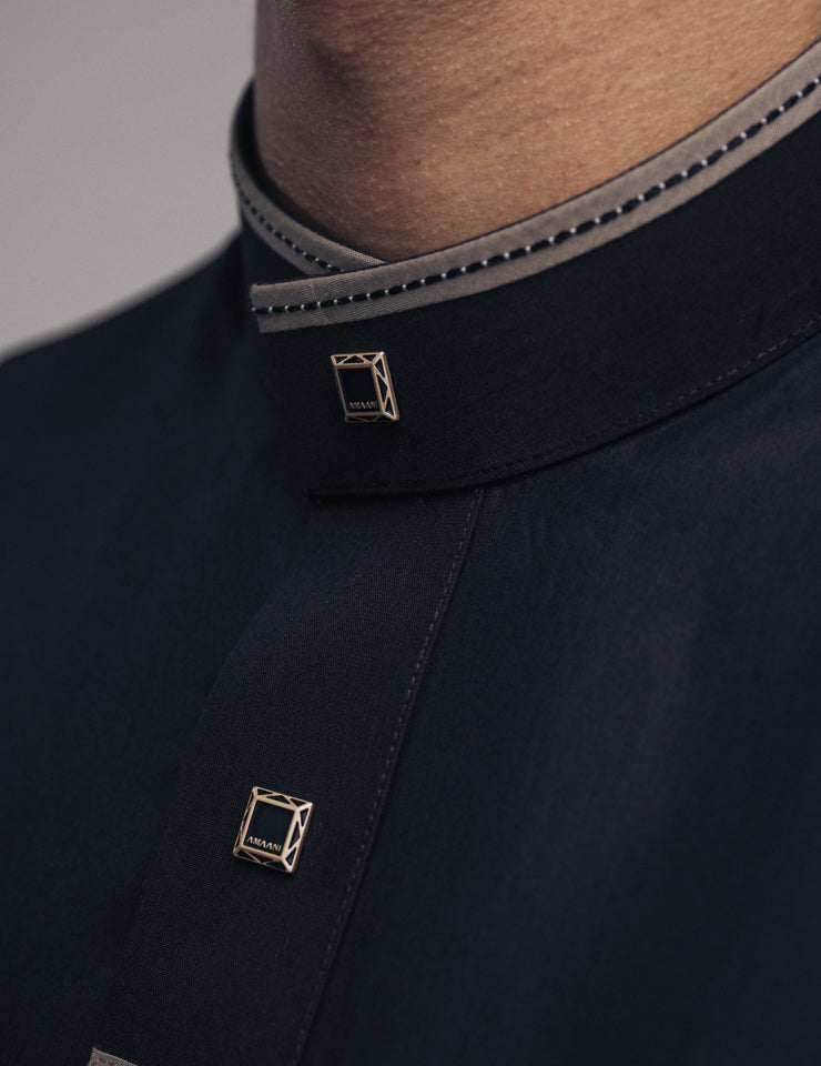 Amaani Elegance Thobe Black