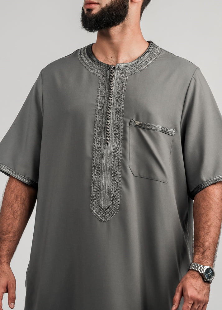 Eagle Moroccan Thobe - Grey