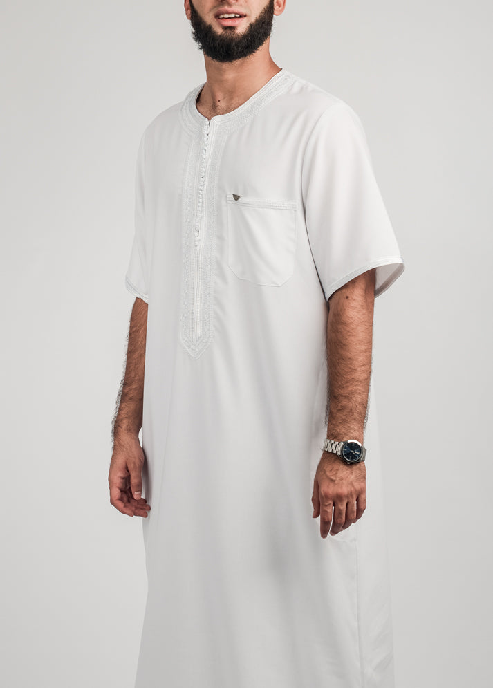 Eagle Moroccan Thobe - White